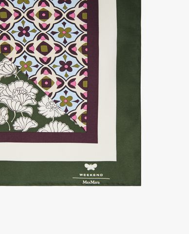  WEEKEND MAX MARA - Khăn choàng phom vuông hoạ tiết Onesto 