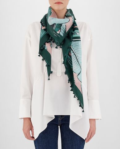  WEEKEND MAX MARA - Khăn choàng nữ phối tua rua Silk Yarn Shawl 