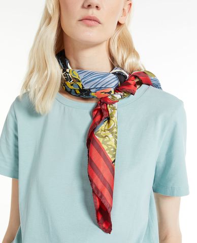  WEEKEND MAX MARA - Khăn choàng nữ chữ nhật họa tiết thiên nhiên Kiens 