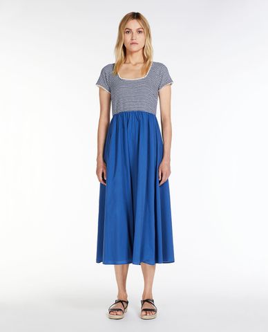  WEEKEND MAX MARA - Đầm xếp li midi cổ vuông tay ngắn Parole 