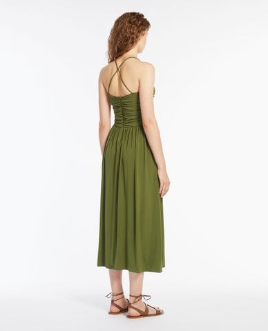  WEEKEND MAX MARA - Đầm hai dây midi xếp nếp Ghia 