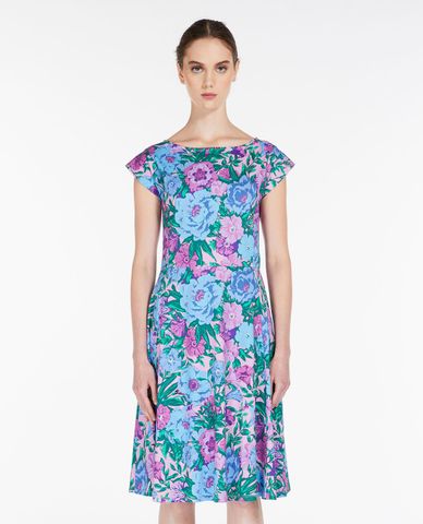  WEEKEND MAX MARA - Đầm xếp li midi cổ thuyền tay ngắn Jesone 