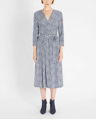  WEEKEND MAX MARA - Đầm midi tay dài cổ V thời trang Viscose Jersey 