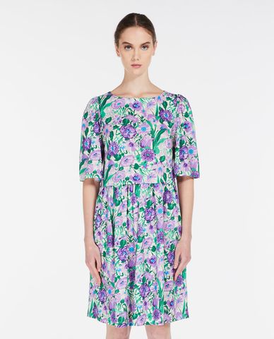  WEEKEND MAX MARA - Đầm xếp li mini phom suông họa tiết hoa Renna 