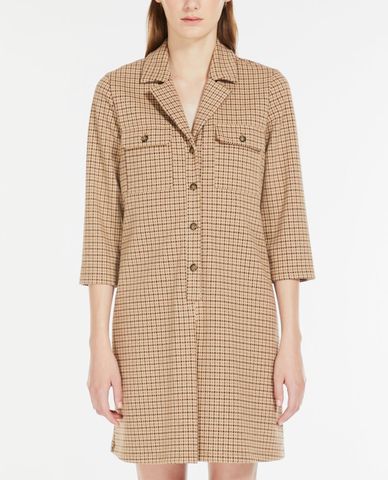  WEEKEND MAX MARA - Đầm sơ mi mini nữ tay dài cổ bẻ Teakpv 