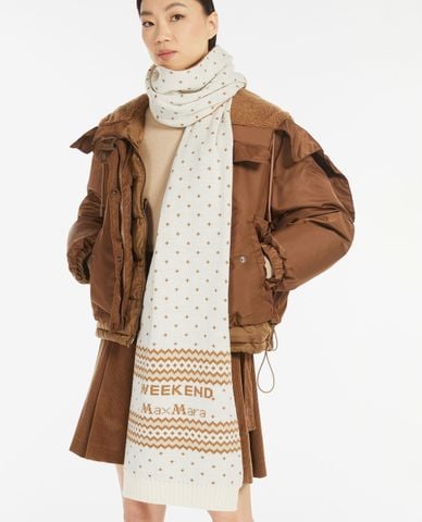  WEEKEND MAX MARA - Khăn choàng chữ nhật dệt kim Valdez 
