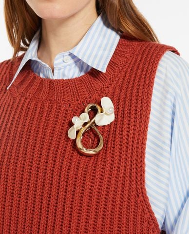  WEEKEND MAX MARA - Ghim cài áo đính hoa tinh xảo Falena 