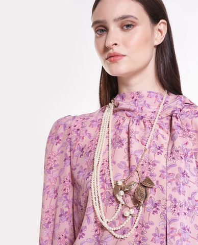  WEEKEND MAX MARA - Dây chuyền nữ chuỗi hạt ngọc trai nhiều vòng Vivetta 