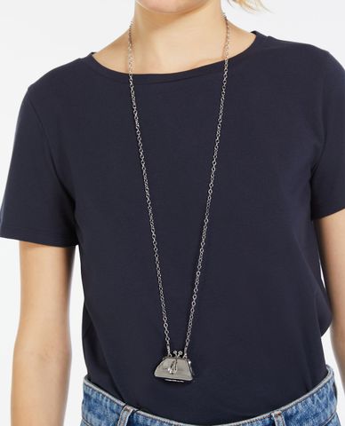  WEEKEND MAX MARA - Vòng cổ bản mảnh mặt hình chiếc túi nổi bật 