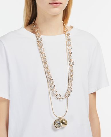  WEEKEND MAX MARA - Vòng cổ nữ 2 tầng phối chuỗi hạt Ubino 