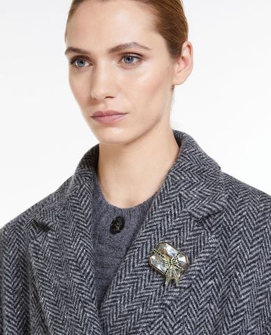  WEEKEND MAX MARA - Ghim cài áo nữ đính đá sang trọng Giuda 