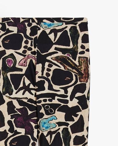  WEEKEND MAX MARA - Quần skinny lưng cao phối hoạ tiết Giara 