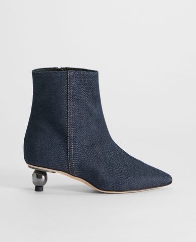  WEEKEND MAX MARA - Giày boots nữ mũi nhọn thời trang Denim 