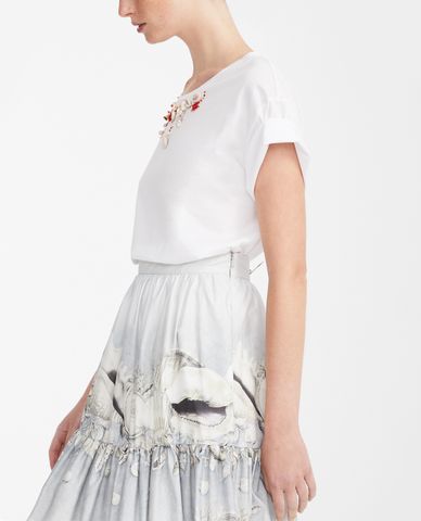  WEEKEND MAX MARA - Áo thun nữ ngắn tay đính cườm nổi bật 