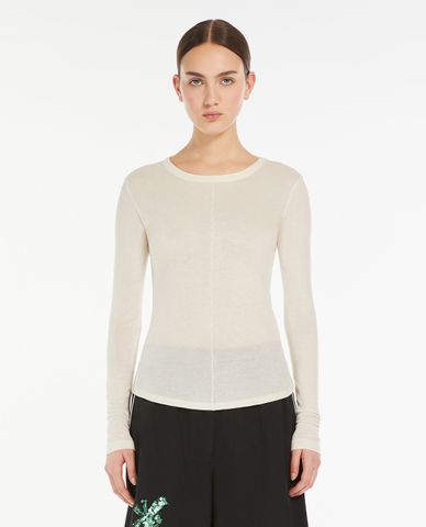  WEEKEND MAX MARA - Áo thun cổ tròn tay dài phom ôm nhẹ Fabia 