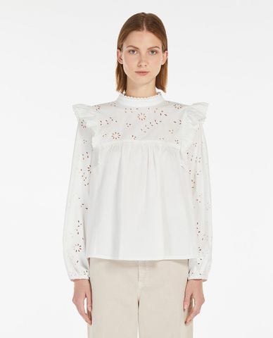  WEEKEND MAX MARA - Áo kiểu nữ cổ tròn tay dài Taddeo 