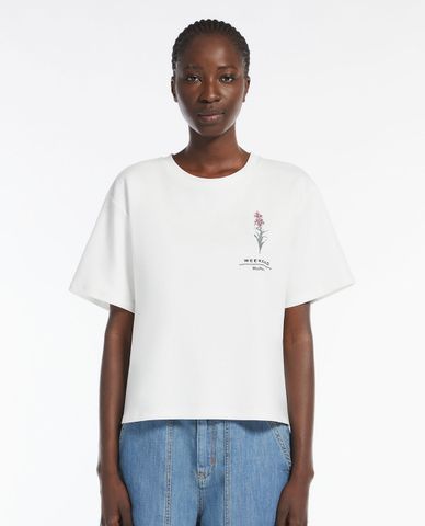  WEEKEND MAX MARA - Áo thun nữ cổ tròn tay ngắn Lecco 