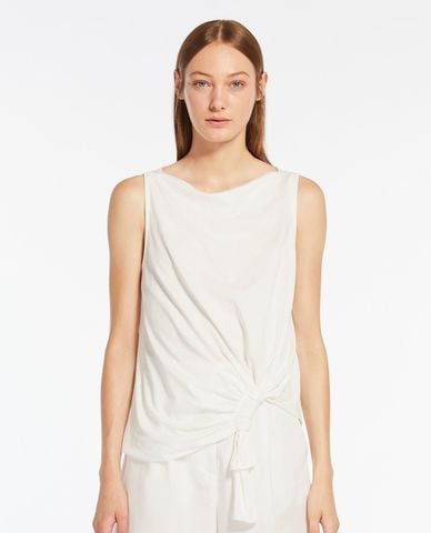  WEEKEND MAX MARA - Áo sát nách cổ thuyền phối nút thắt Nazione 