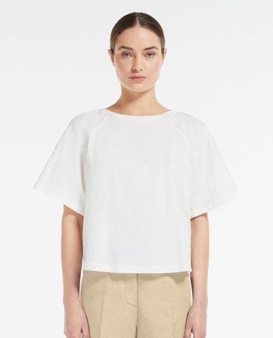  WEEKEND MAX MARA - Áo kiểu cổ tròn tay ngắn Livorno 