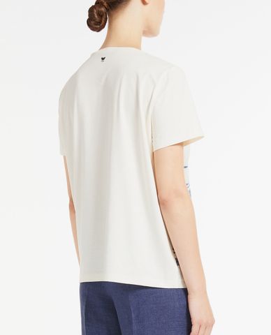  WEEKEND MAX MARA - Áo thun nữ tay ngắn cổ tròn Cotton Jersey 