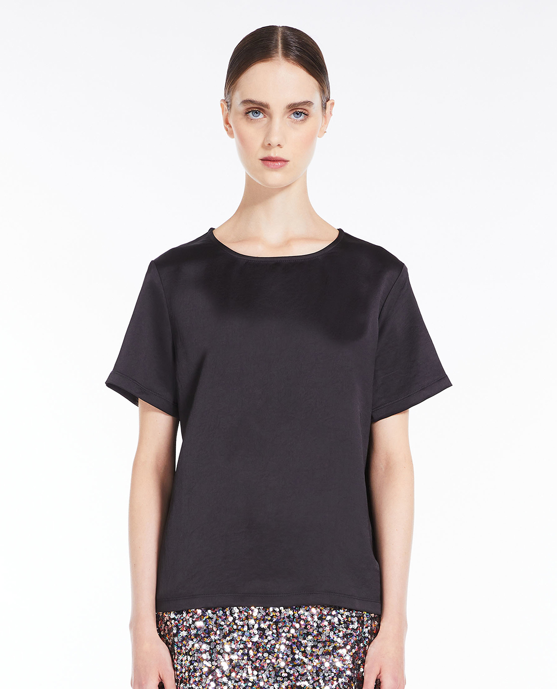 WEEKEND MAX MARA - Áo kiểu nữ cổ tròn tay ngắn Gilbert