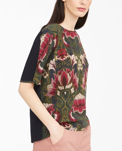  WEEKEND MAX MARA - Áo kiểu nữ ngắn tay họa tiết hoa nổi bật 