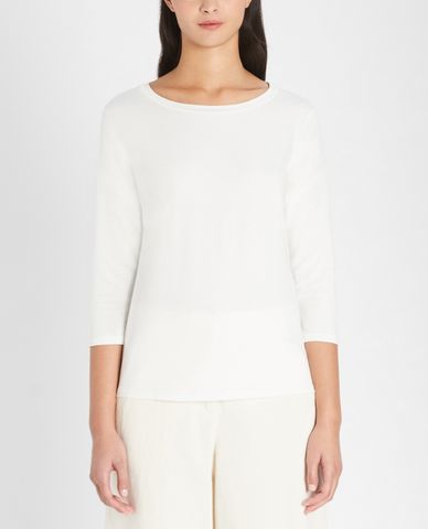  WEEKEND MAX MARA - Áo dệt kim nữ cổ tròn phom ôm Cotton Jersey 