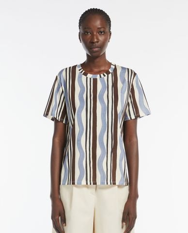  WEEKEND MAX MARA - Áo thun nữ tay ngắn họa tiết Cadine 