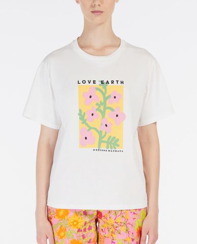  WEEKEND MAX MARA - Áo thun nữ tay ngắn cổ tròn Cotton Jersey 