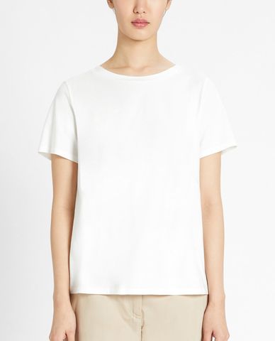  WEEKEND MAX MARA - Áo thun nữ tay ngắn cổ tròn phom suông thời trang 