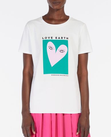  WEEKEND MAX MARA - Áo thun nữ ngắn tay cổ tròn thời trang 