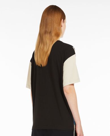  WEEKEND MAX MARA - Áo thun cổ tròn tay ngắn phối hoạ tiết Viterbo 