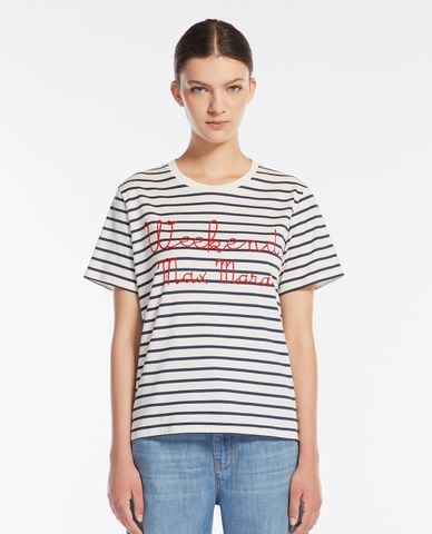  WEEKEND MAX MARA - Áo thun nữ cổ tròn tay ngắn Olga 