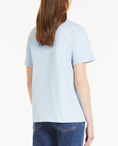  WEEKEND MAX MARA - Áo thun nữ ngắn tay cổ tròn phom suông Cotton Jersey 