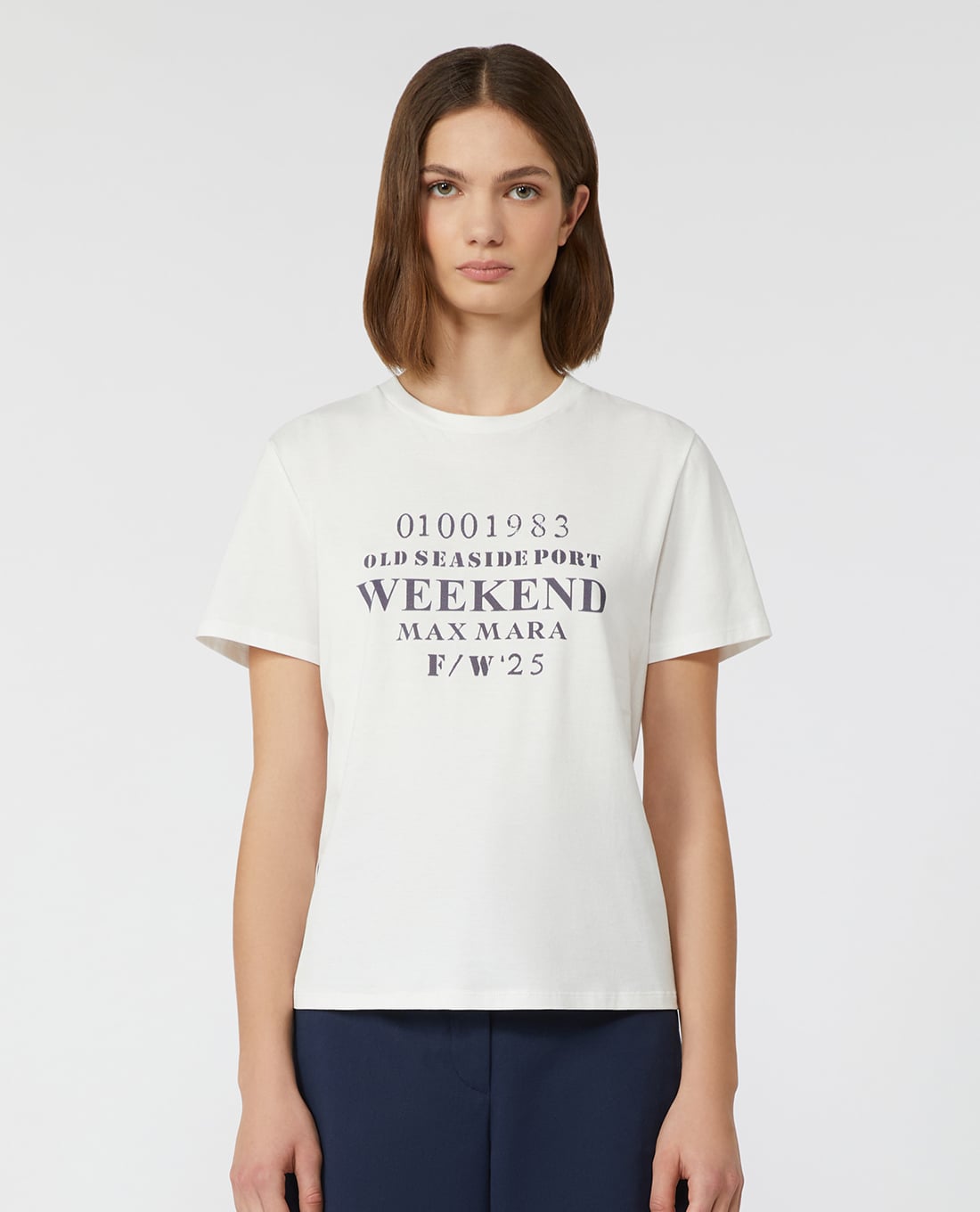 WEEKEND MAX MARA - Áo thun nữ cổ tròn tay ngắn Guglia