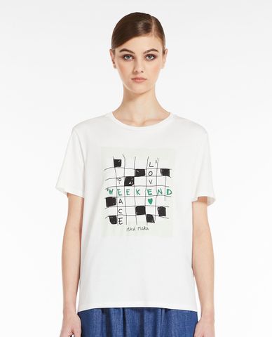  WEEKEND MAX MARA - Áo thun nữ cổ tròn tay ngắn Sante 