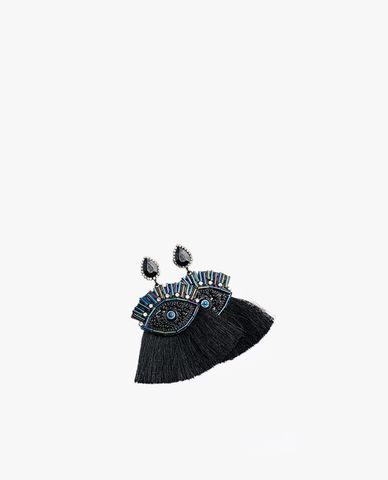  CECI - Khuyên tai nữ dáng thả tua rua thời trang 