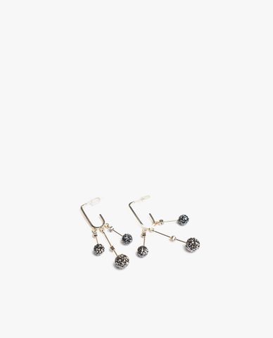  CECI - Khuyên tai nữ dạng thả hình quả cầu tròn đính đá sang trọng 