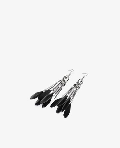  CECI - Khuyên tai nữ lông vũ dáng thả nữ tính 