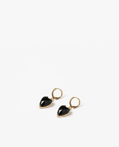  CECI - Khuyên tai nữ hình trái tim mặt đá sang trọng 