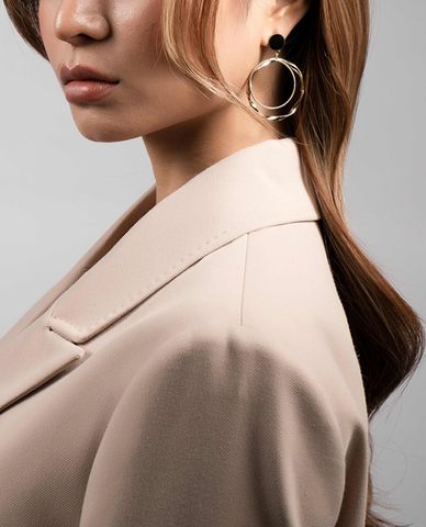  CECI - Khuyên tai nữ khoen tròn dáng thả thời trang 