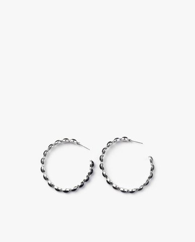  CECI - Khuyên tai nữ khoen tròn dạng hở đính đá to thời trang 