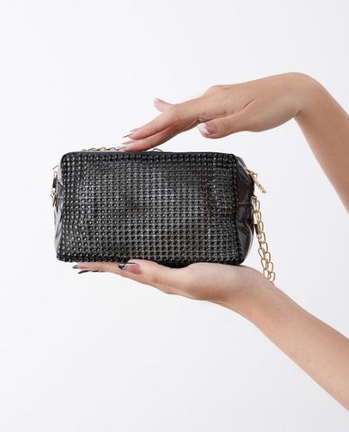  CECI - Túi đeo chéo nữ chữ nhật đính đá thời trang 