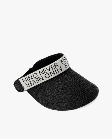  CECI - Nón nửa đầu nữ phối chữ in thời trang 