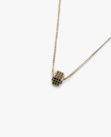  CECI - Vòng cổ nữ dạng chuỗi xích nhỏ phối mặt đính đá độc đáo 