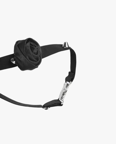  CECI - Vòng cổ vải lụa phối hoa hồng thanh lịch 