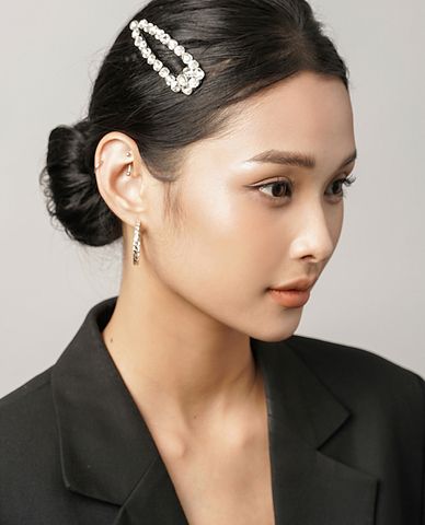  CECI - Kẹp tóc nữ dạng bật đính đá thời trang 
