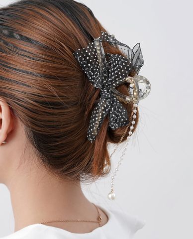  CECI - Kẹp tóc nữ đính đá phối chiếc nơ lớn xinh xắn 