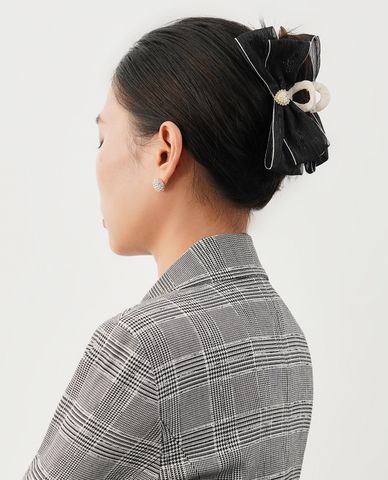  CECI - Kẹp tóc nữ phối nơ vải thắt xinh xắn 