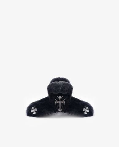  CECI - Kẹp tóc nữ càng cua bọc vải lông sang trọng 